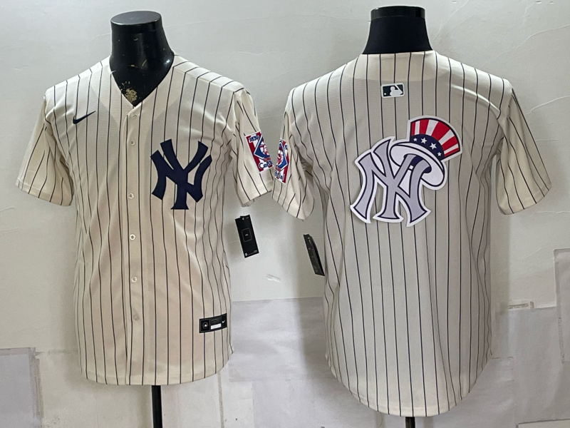 Men 2026 New York Yankees blank white Nike MLB Jersey 080507->new york yankees->MLB Jersey